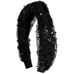 Crystallized Pearl & Sequin Knot Headband - Denny's