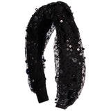Crystallized Pearl & Sequin Knot Headband - Denny's