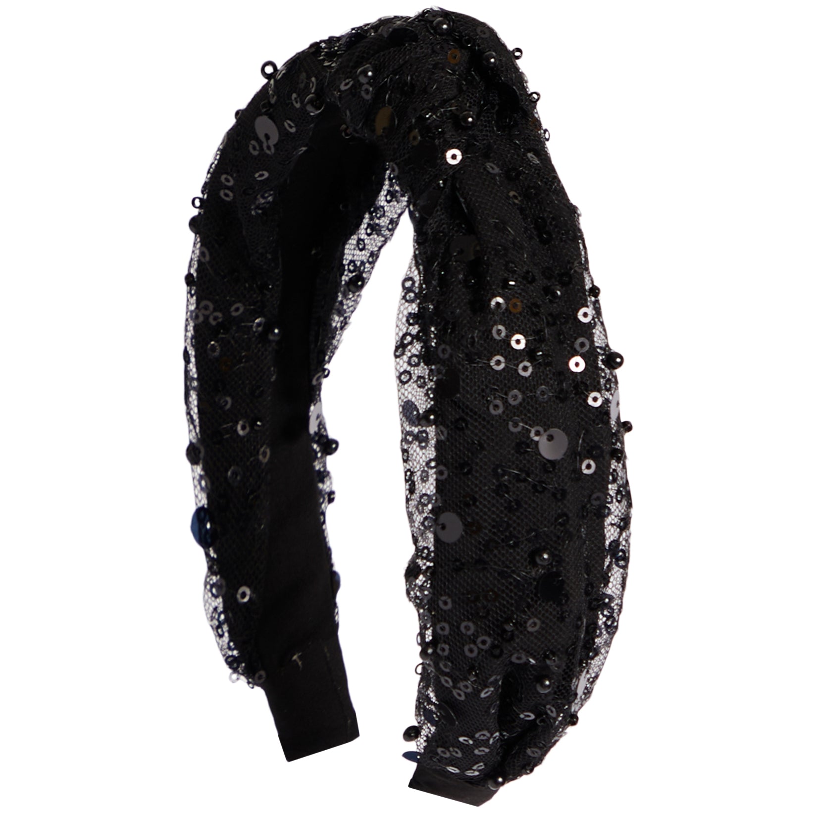 Crystallized Pearl & Sequin Knot Headband - Denny's