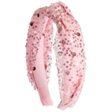 Crystallized Pearl & Sequin Knot Headband - Denny's