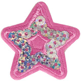 Sequin and Pink Star Patch - Denny's