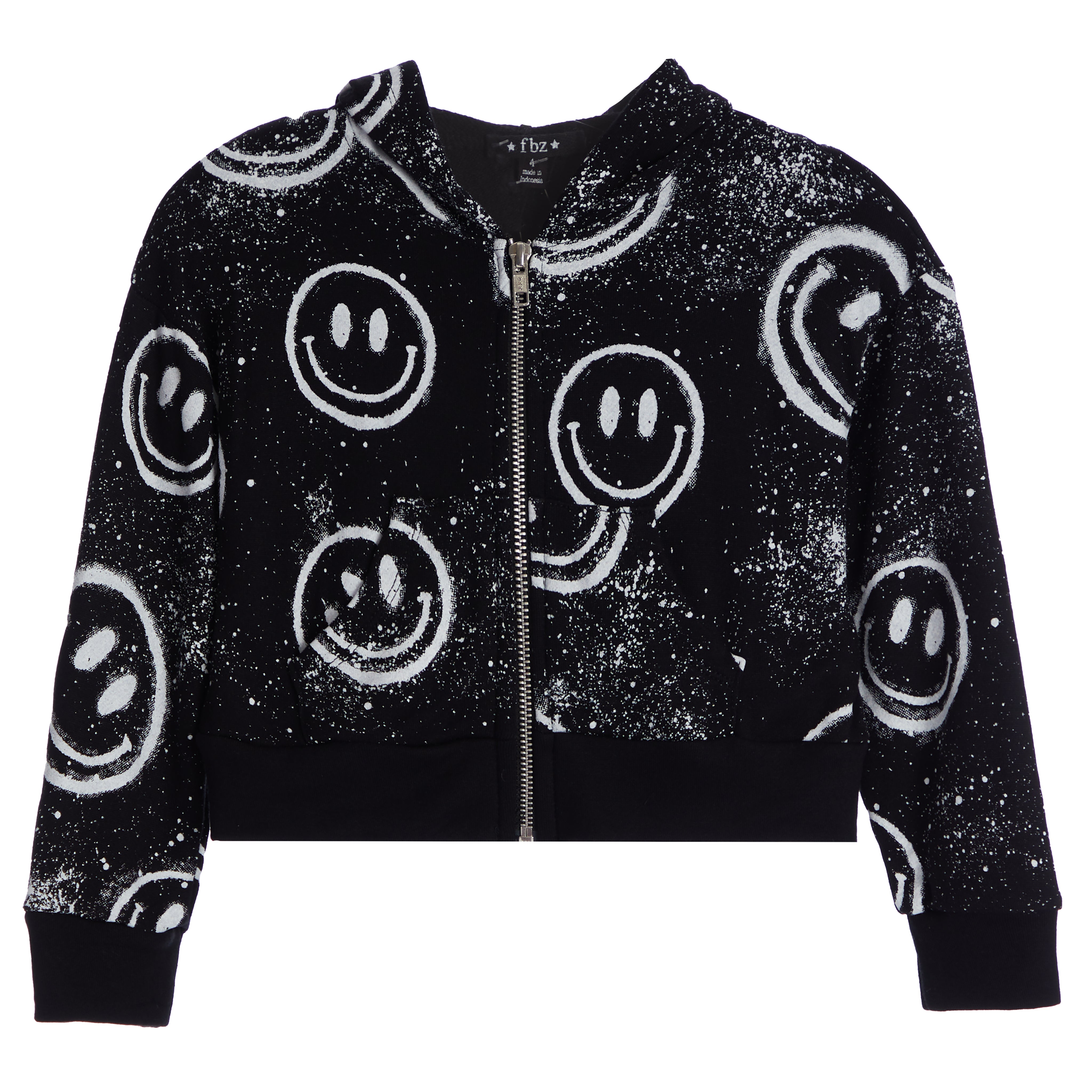 Spray Smileys Zip Hoodie - Denny's