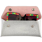 Neon Rhinestone Square Sunglasses - Denny's
