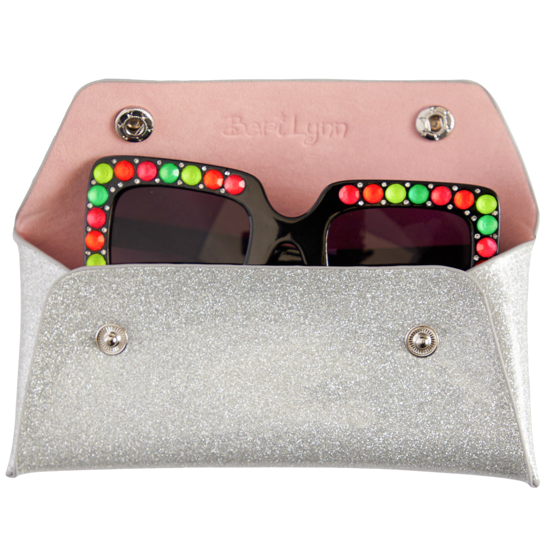 Neon Rhinestone Square Sunglasses - Denny's