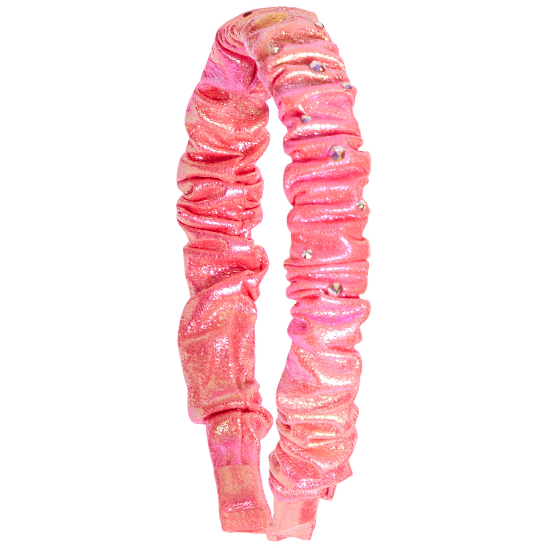 Leather Crinkle Shimmer Headband - Denny's