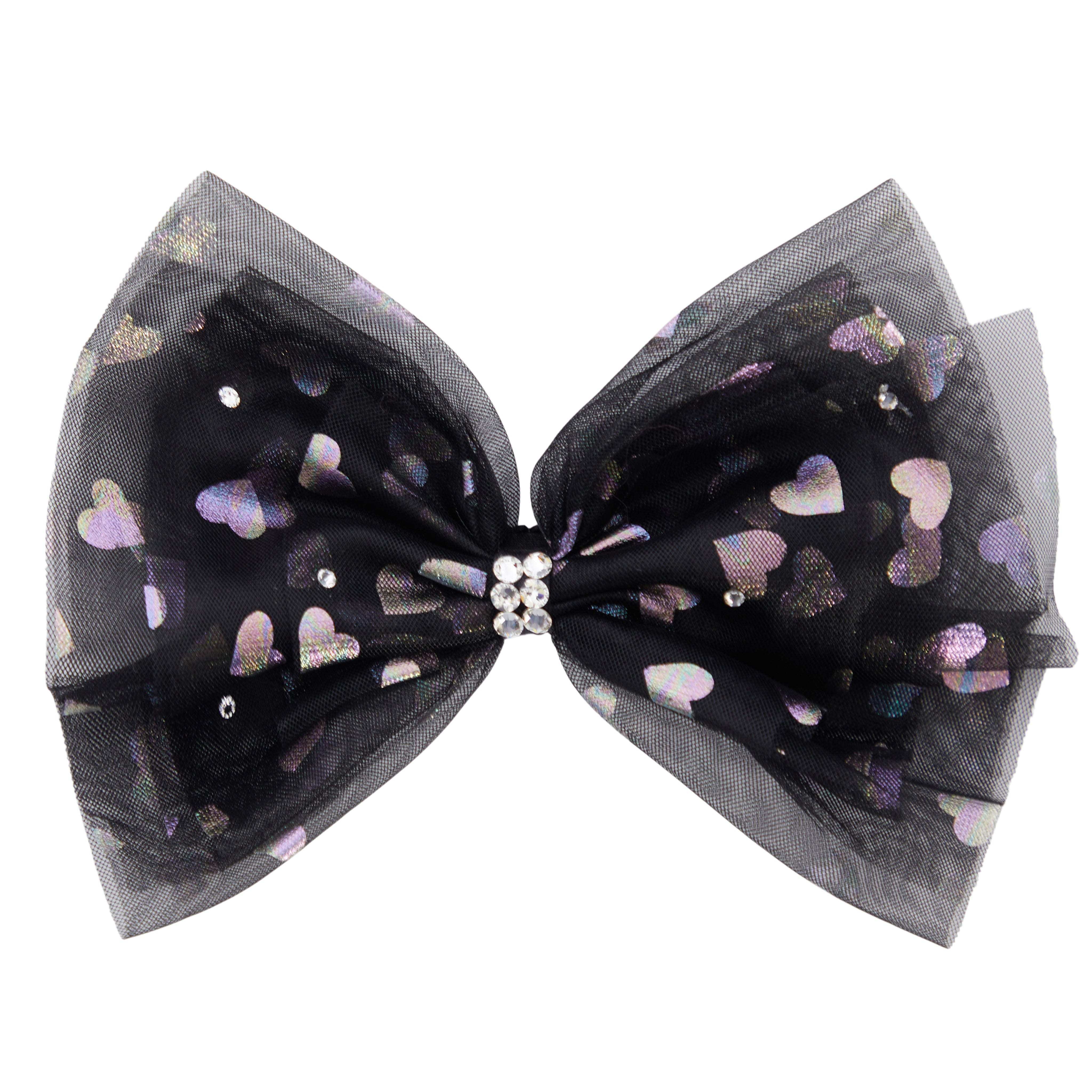 Shimmer Heart Bow Clip - Denny's