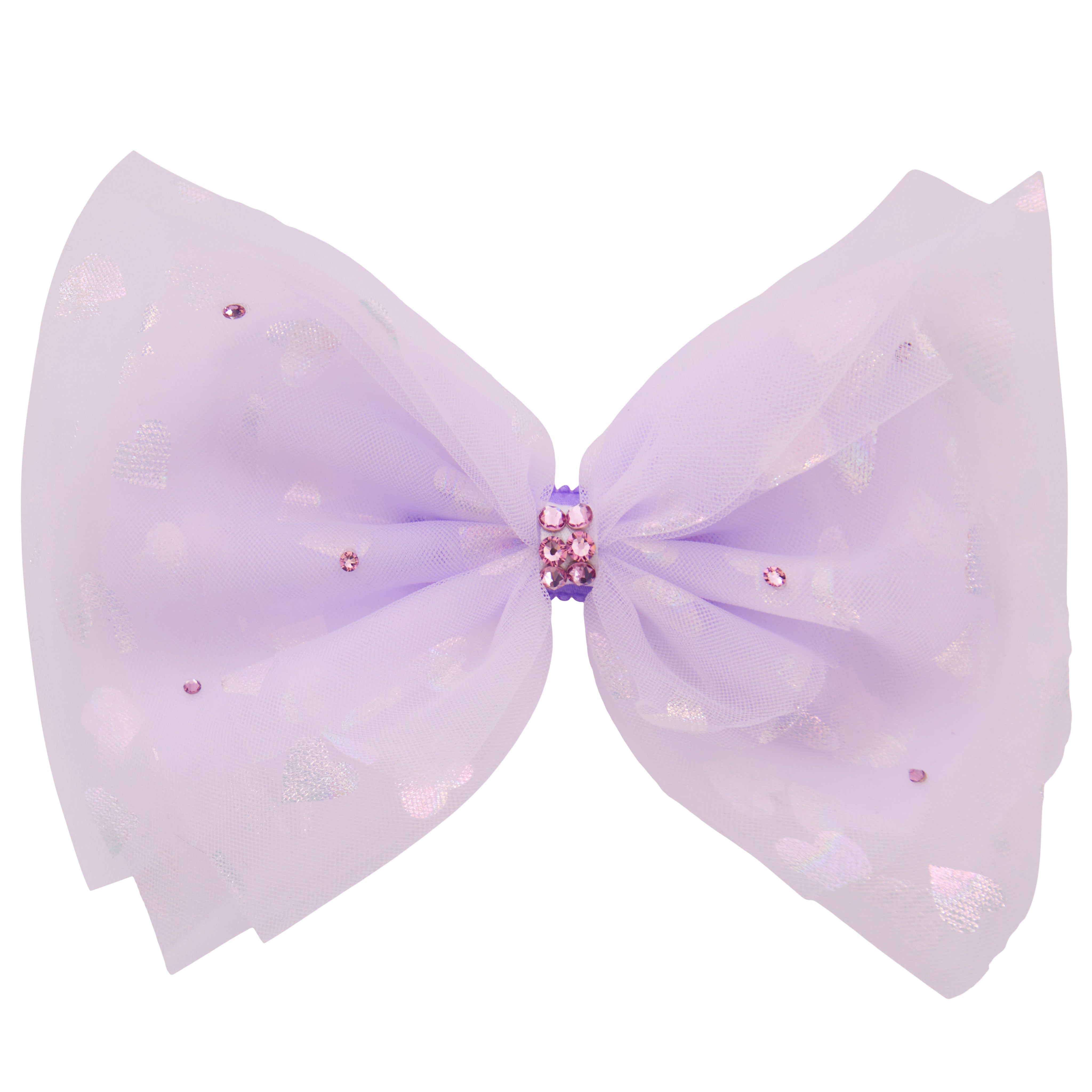 Shimmer Heart Bow Clip - Denny's