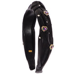 Shimmer 3D Crystals Heart Knot Headband - Denny's