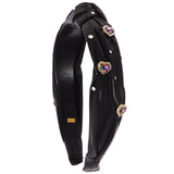 Shimmer 3D Crystals Heart Knot Headband - Denny's