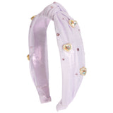 Shimmer 3D Crystals Heart Knot Headband - Denny's