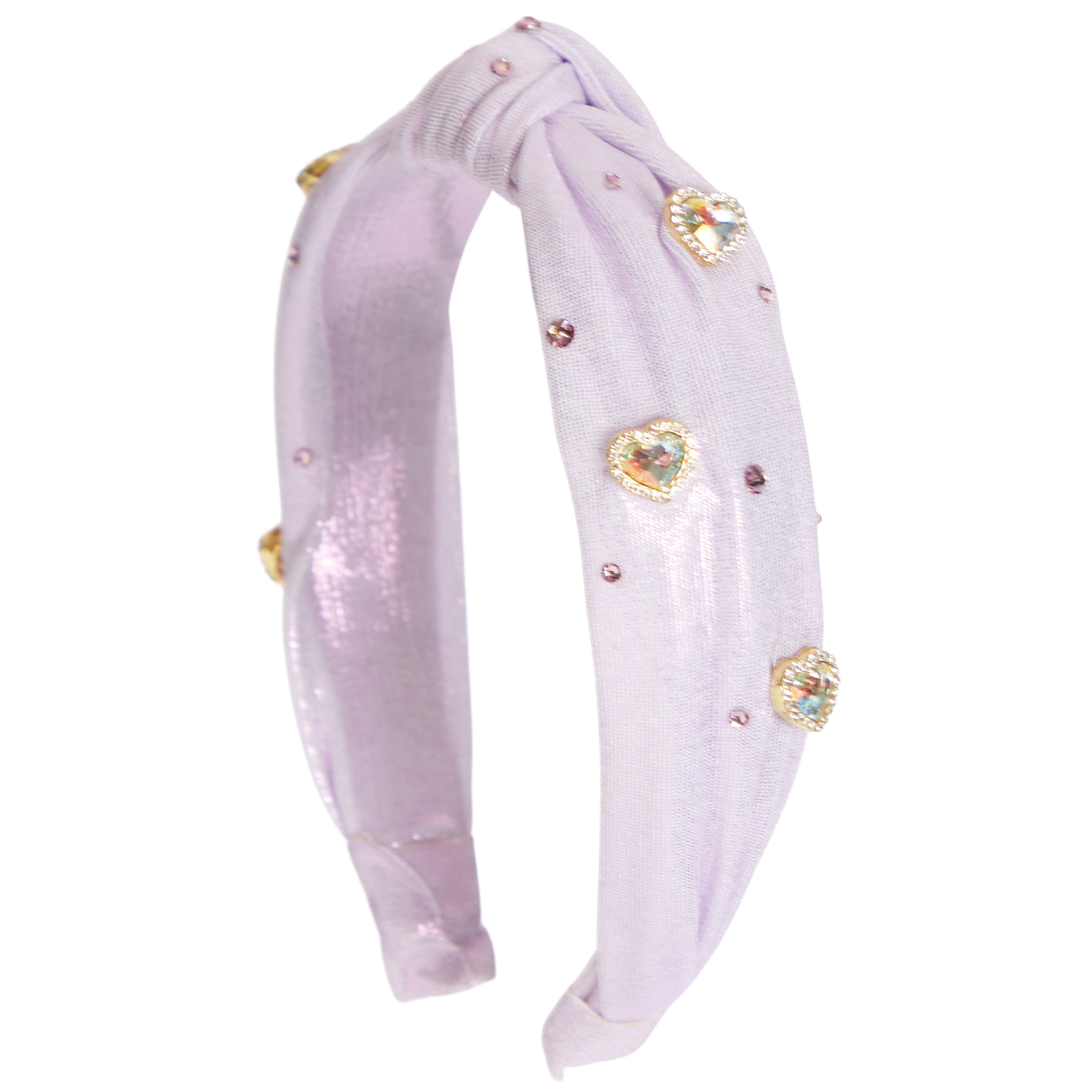 Shimmer 3D Crystals Heart Knot Headband - Denny's
