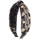 Silk Jeweled Bandana Headband