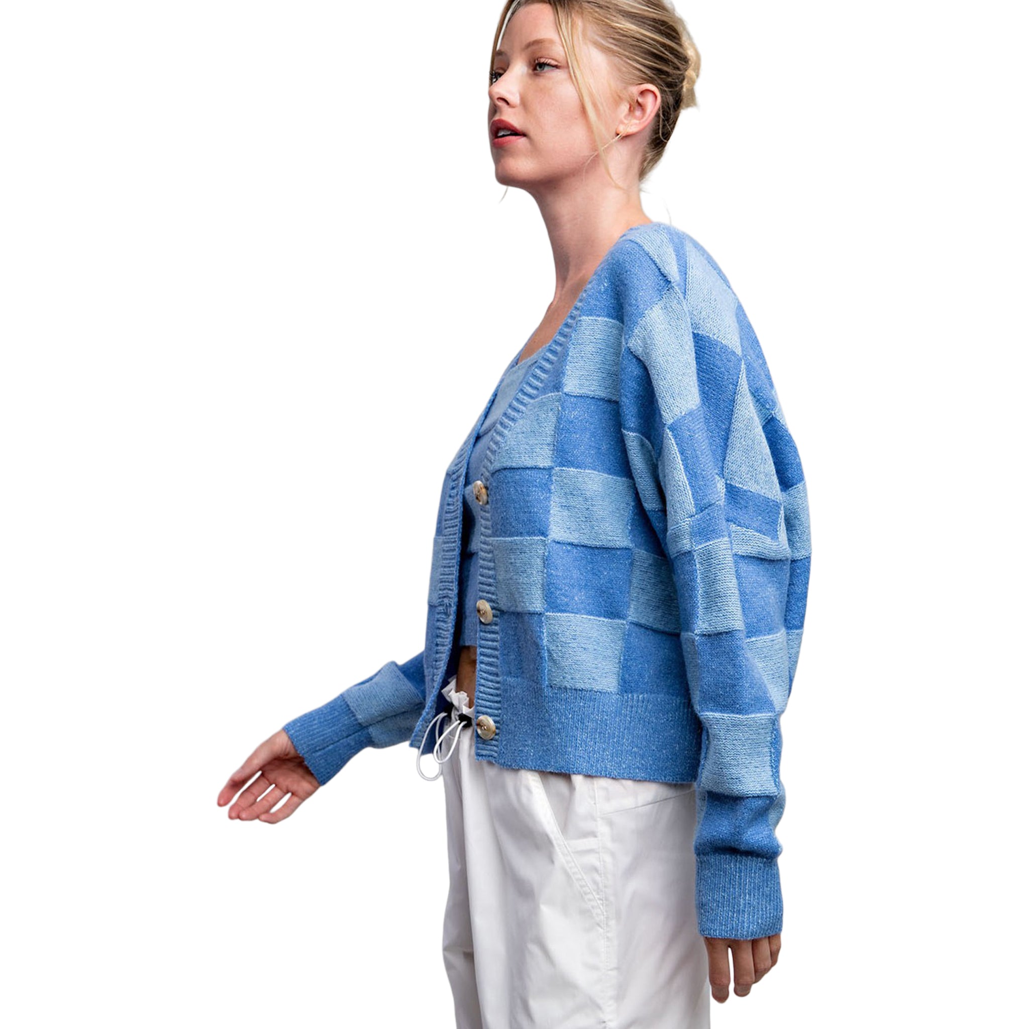 Checkered Cardigan - Denny's