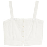 Skylar Heart And Flower Eyelet Tank