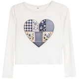Denim Patch Heart Long Sleeve Thermal