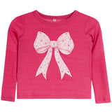 White Floral Bow Thermal Long Sleeve