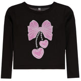 Long Sleeve Thermal With Bow Heart