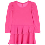 Puff Sleeve Rhinestone Ruffle Dress - Denny's