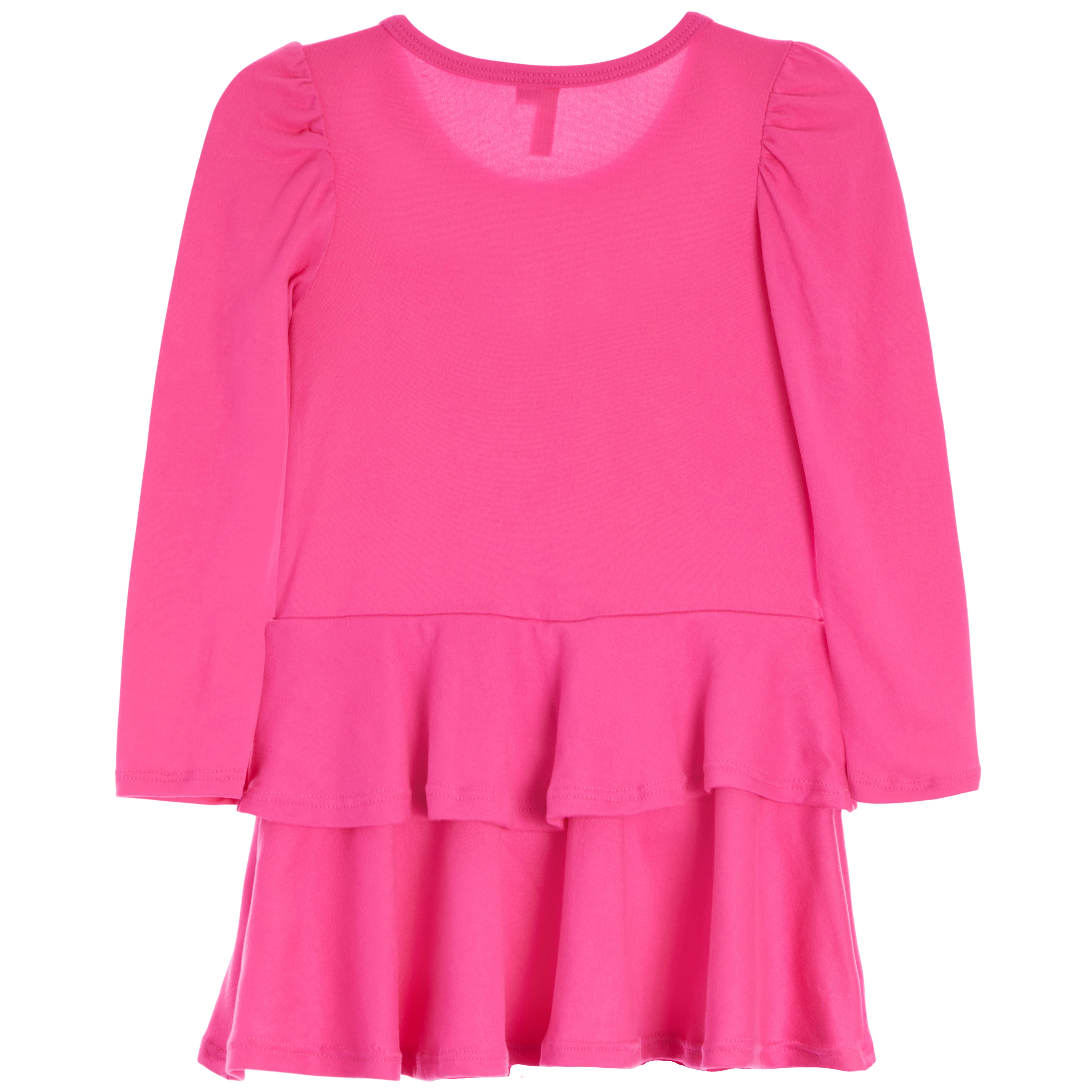 Puff Sleeve Rhinestone Ruffle Dress - Denny's