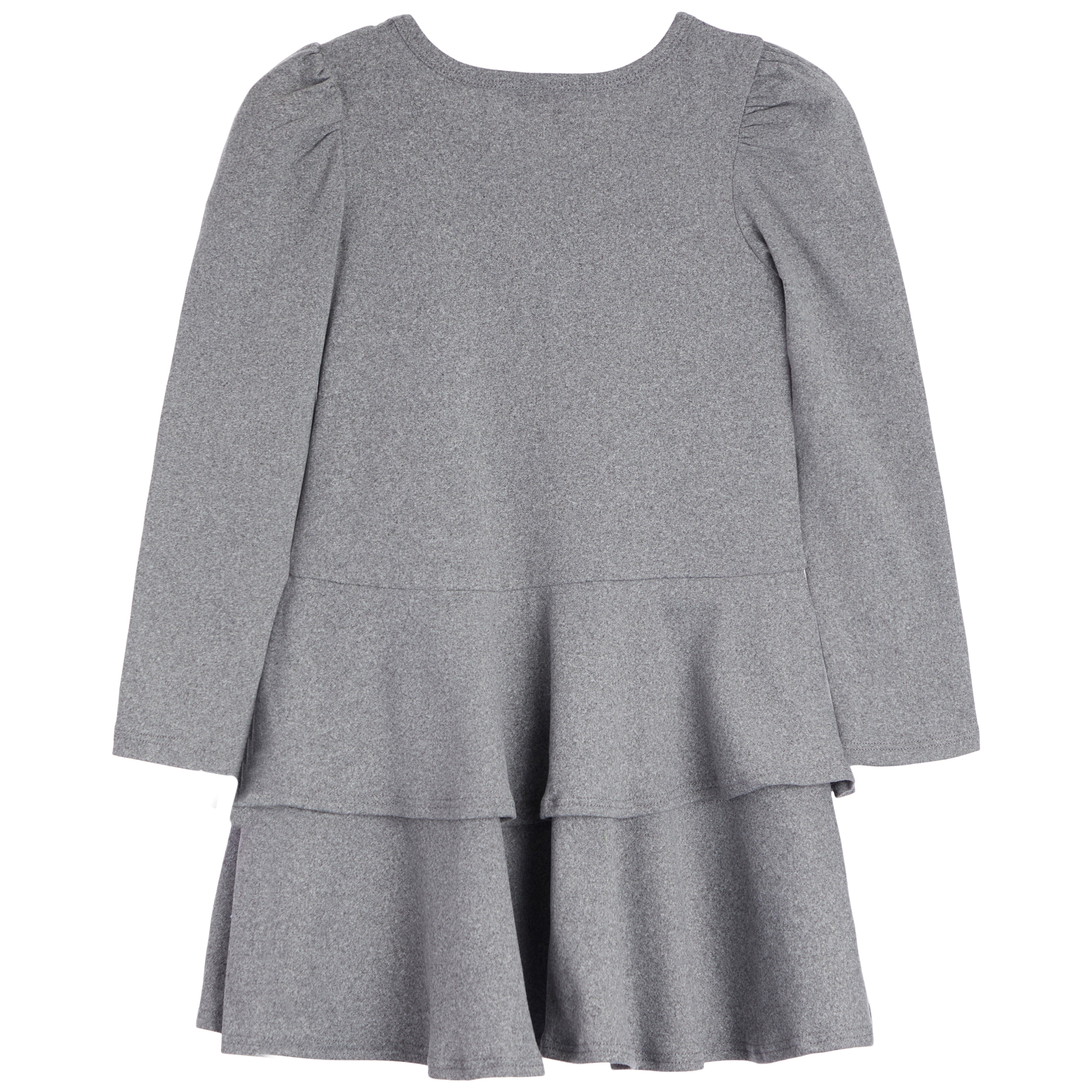 Multi Hearts Puff Sleeve Ruffle Dress - Denny's