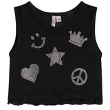 Stone Icons Ruffle Tank - Denny's