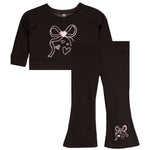 2pc Chenille Heart Bow Thermal Set - Denny's