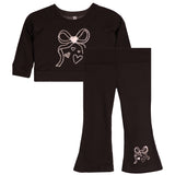 2pc Chenille Heart Bow Thermal Set - Denny's