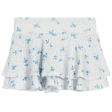 Pointelle Skort With Blue Flowers