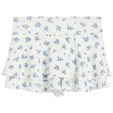 Blue Floral Wrap Skort