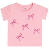 Short Sleeve Tee Hot Pink Bows