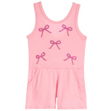 Pink Rhinestone Bows Romper
