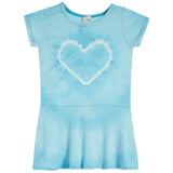 Tie Dye Heart Short Sleeve Dress