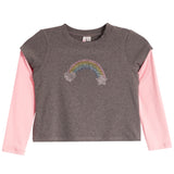 Glitter Rainbow Twofer Top