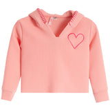Pink Stitch Heart Hoodie