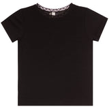 Lace Trim Short Sleeve Rib Tee