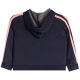 Pink Stripes Denim Zip Hoodie