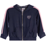 Stripes Denim Zip Hoodie