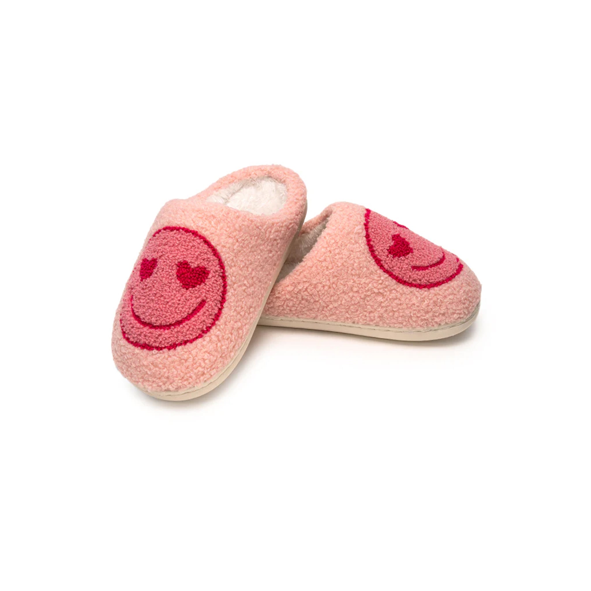 Kids Pink Happy Slippers- 9-12 - Denny's