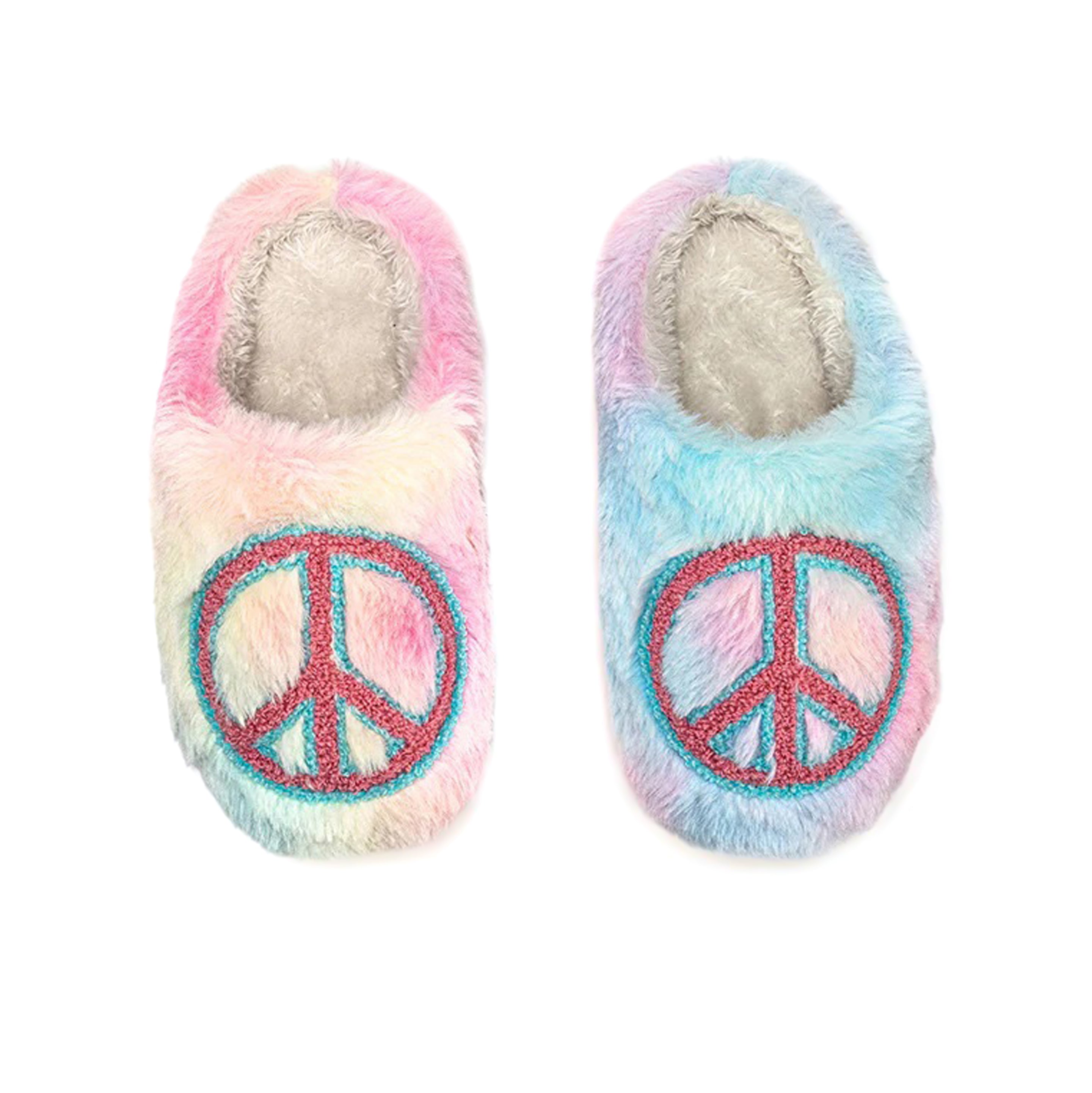 Kids Rainbow Peace Slippers - Denny's