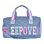 Sleepover Diamond Quilted Large Denim Duffle Bag - Denny's