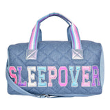 Sleepover Diamond Quilted Large Denim Duffle Bag - Denny's