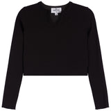 Notch Neck Long Sleeve Rib Top - Denny's