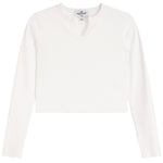 Notch Neck Long Sleeve Rib Top - Denny's