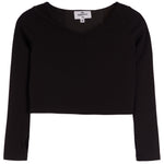 Long Sleeve V-Neck Rib Top - Denny's