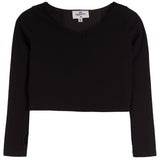 Long Sleeve V-Neck Rib Top - Denny's