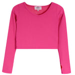 Long Sleeve V-Neck Rib Top - Denny's