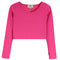 Long Sleeve V-Neck Rib Top - Denny's
