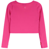 Long Sleeve V-Neck Rib Top - Denny's