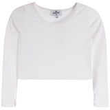 Long Sleeve V-Neck Rib Top - Denny's