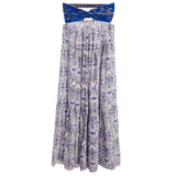 Printed Twisted Ruched Maxi Dress